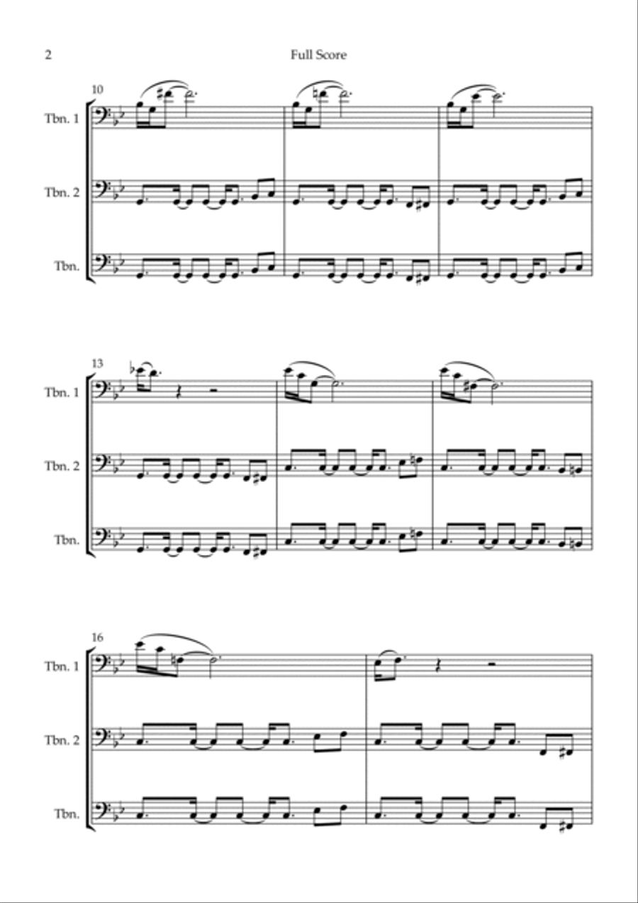 Mission: Impossible Theme Trombone Trio scores gallery preview page 2
