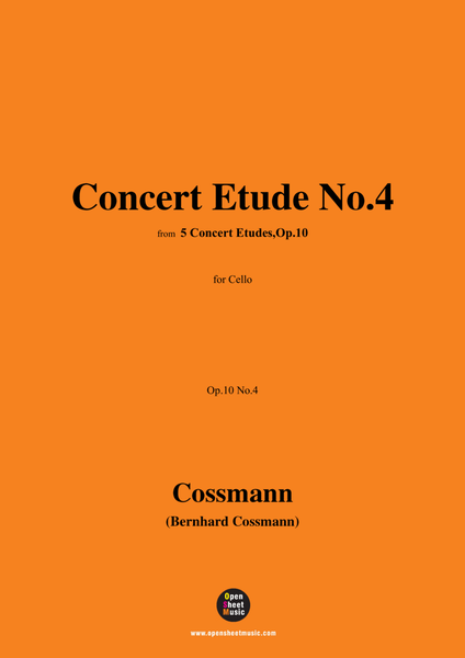 B. Cossmann-Concert Etude No.4,Op.10 No.4,for Cello image number null