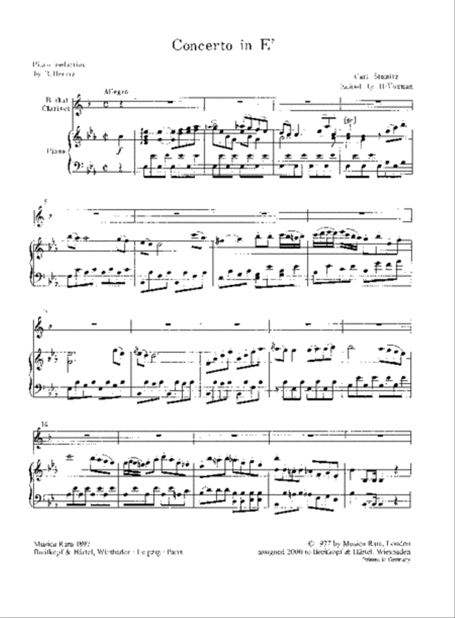 Clarinet Concerto in E flat major Clarinet Solo scores gallery preview page 2