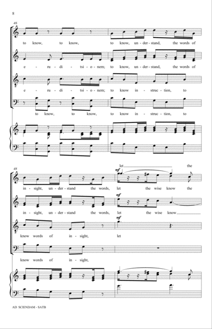 Ad Sciendam 4-Part scores gallery preview page 8