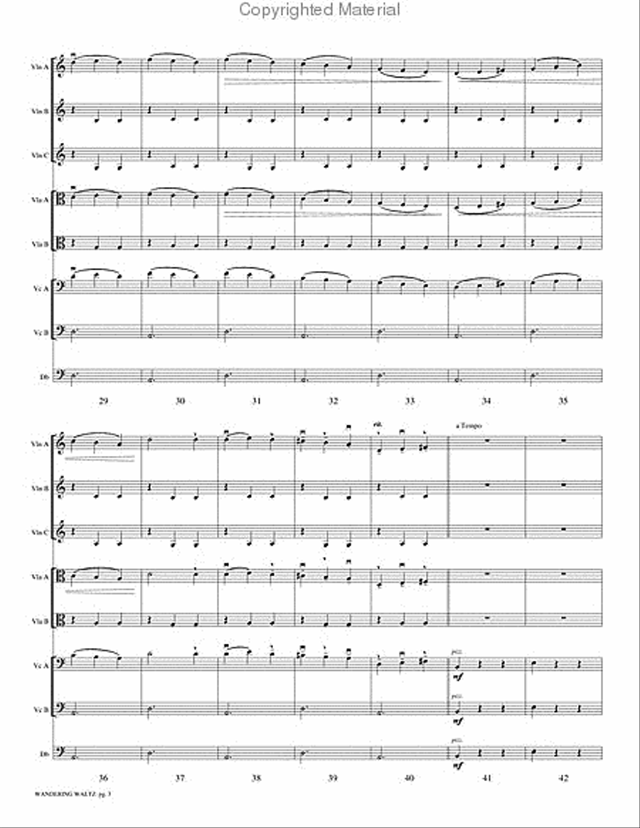 Wandering Waltz Wandering Waltz String Orchestra scores gallery preview page 4