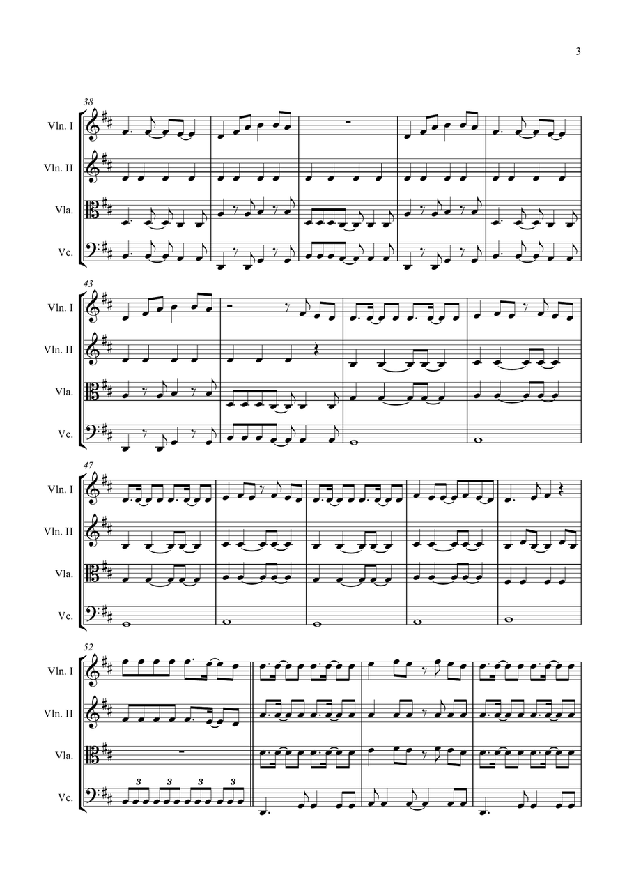What Makes You Beautiful String Quartet scores gallery preview page 3