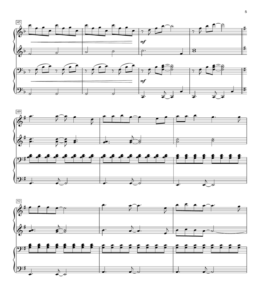 Last Christmas (arr. Phillip Keveren) 1 Piano, 4-Hands scores gallery preview page 5