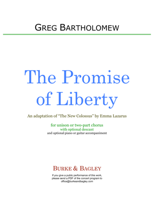 The Promise of Liberty (Unison or 2-part)