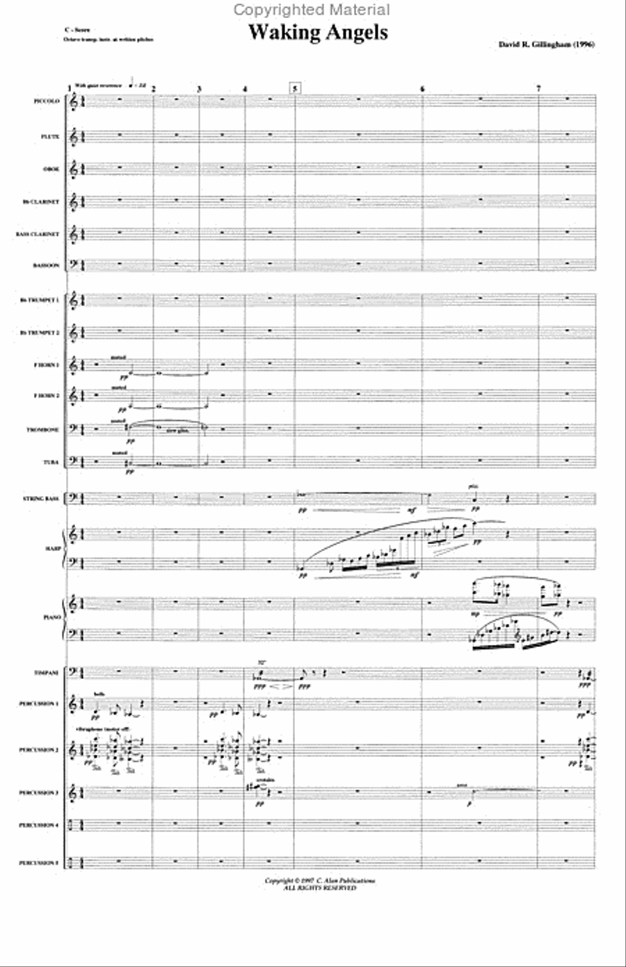 Waking Angels Concert Band scores gallery preview page 2