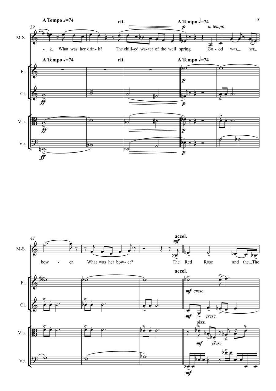 Maiden in the Moor, Op. 18 Small Ensemble scores gallery preview page 5