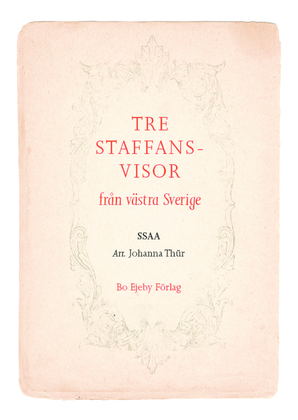 Book cover for Tre Staffansvisor från västra Sverige