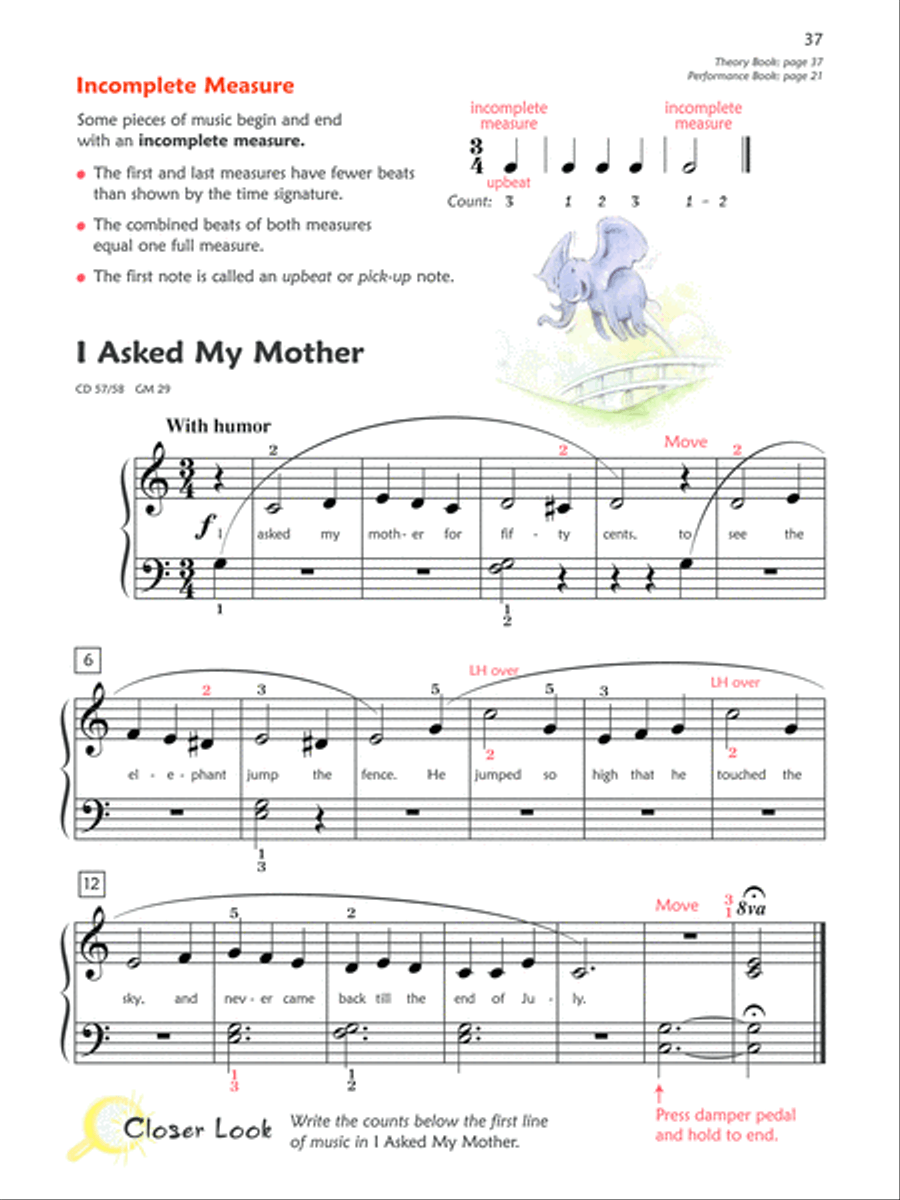 Premier Piano Course Lesson Book, Book 1B Piano Method scores gallery preview page 5