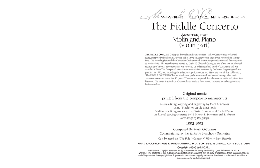 The Fiddle Concerto (violin solo part – violin and piano) Violin Solo scores gallery preview page 3