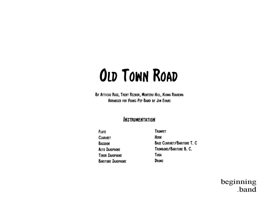 Old Town Road (remix) Small Ensemble scores gallery preview page 1