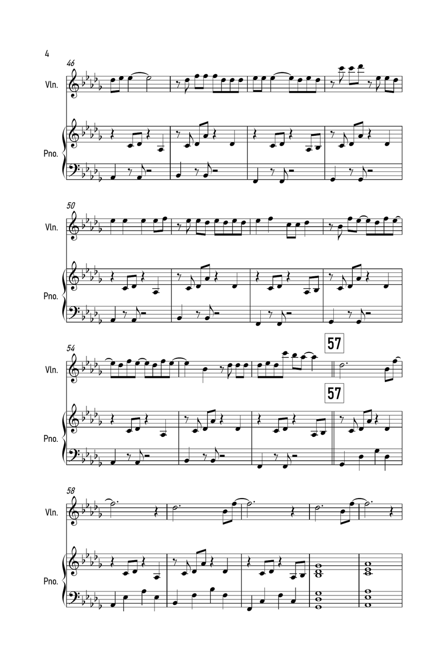 Stay Violin Solo scores gallery preview page 4