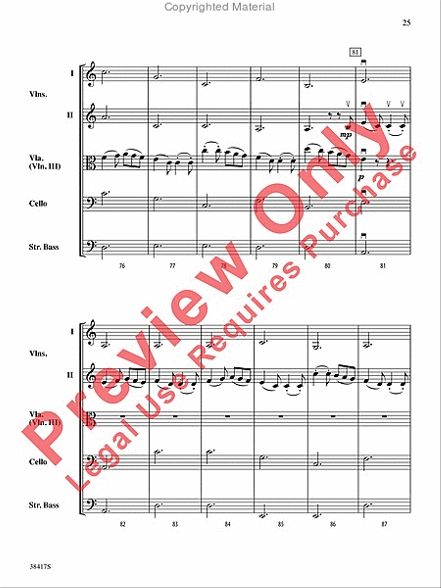 Themes from St. Paul's Suite String Orchestra scores gallery preview page 26