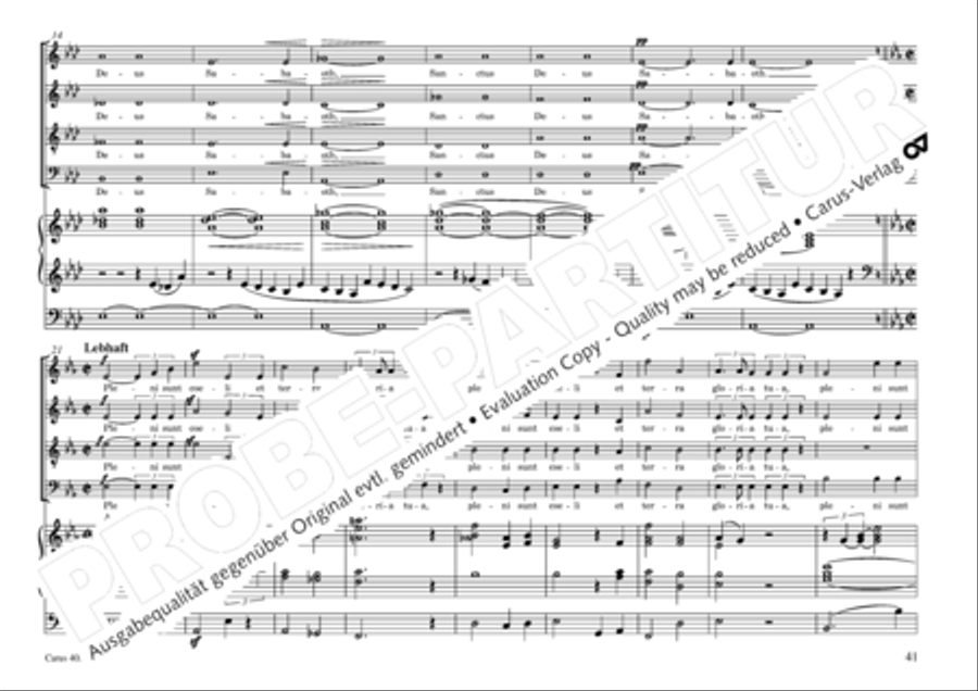 Missa sacra C Minor 4-Part scores gallery preview page 42