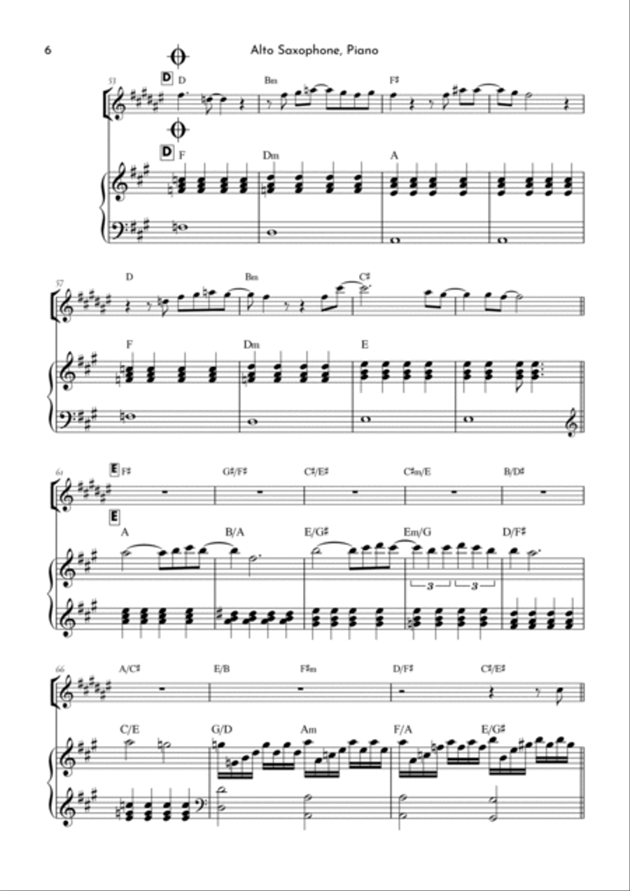 To Love You More Alto Saxophone scores gallery preview page 6