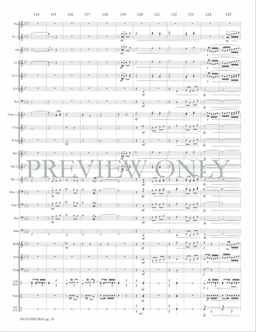 On Fundy Bay Concert Band scores gallery preview page 13