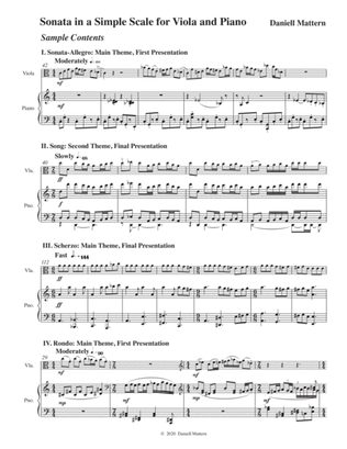 Sonata in a Simple Scale for Viola and Piano