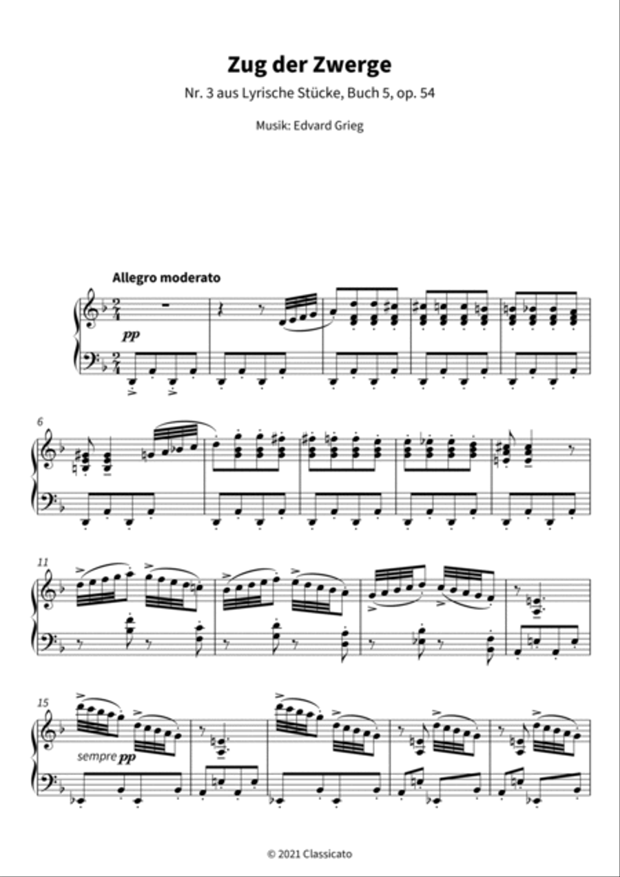 Zug der Zwerge Piano scores gallery preview page 3