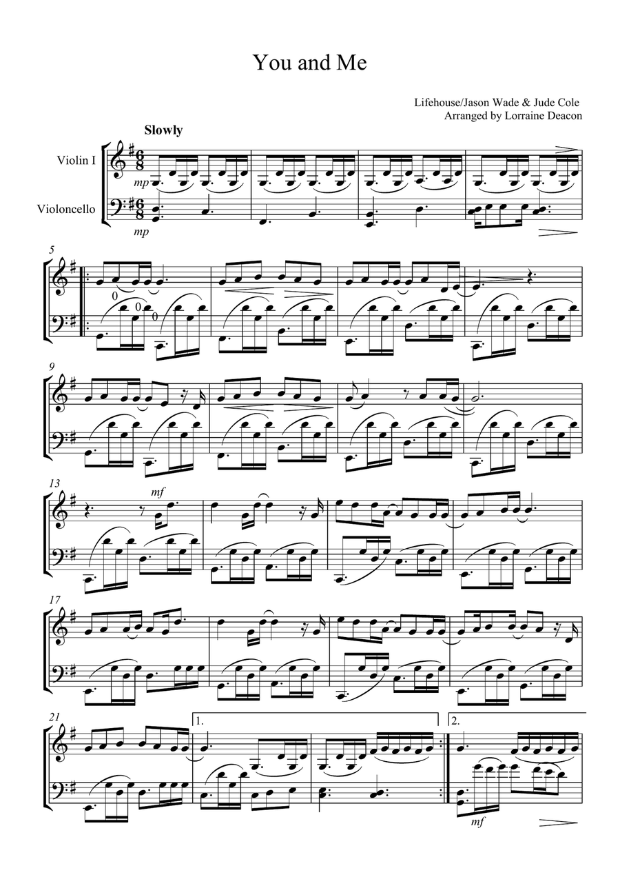 You And Me You And Me String Duet scores gallery preview page 4