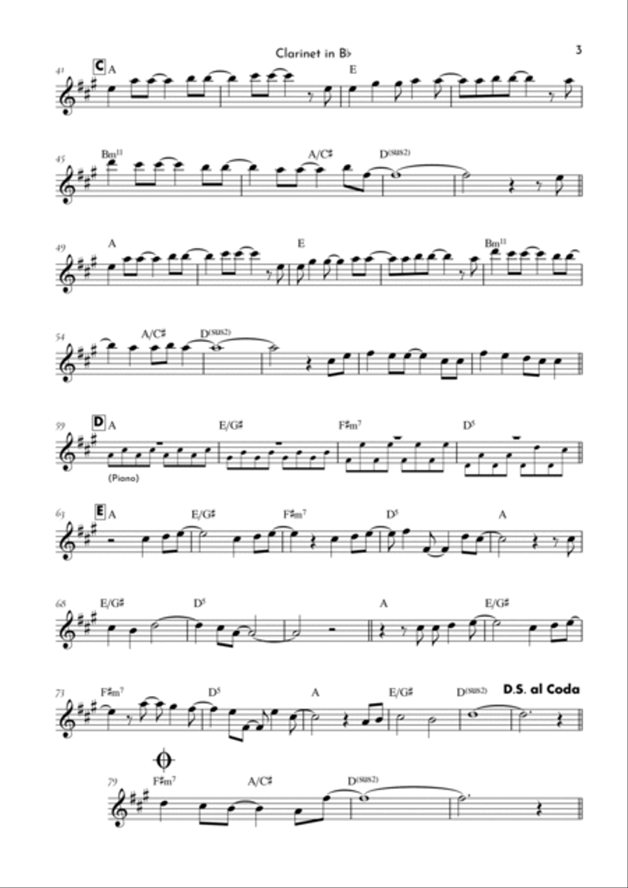 A Million Dreams B-Flat Clarinet scores gallery preview page 3