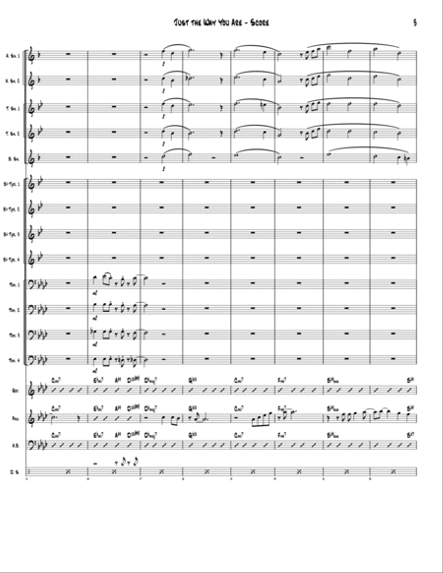 Just The Way You Are Jazz Ensemble scores gallery preview page 4