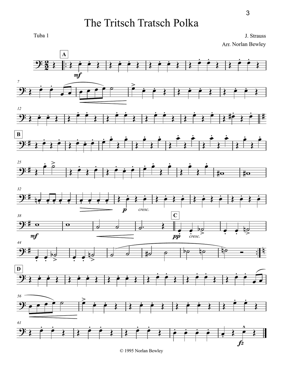 Octubafest Tuba 1 Bass Clef Part Book - Tuba/Euphonium Quartet Euphonium Quartet scores gallery preview page 5