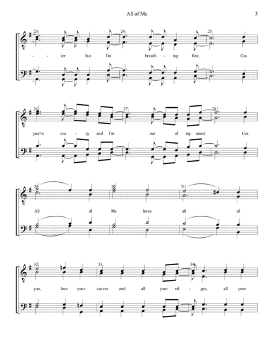 All Of Me TTBB scores gallery preview page 3