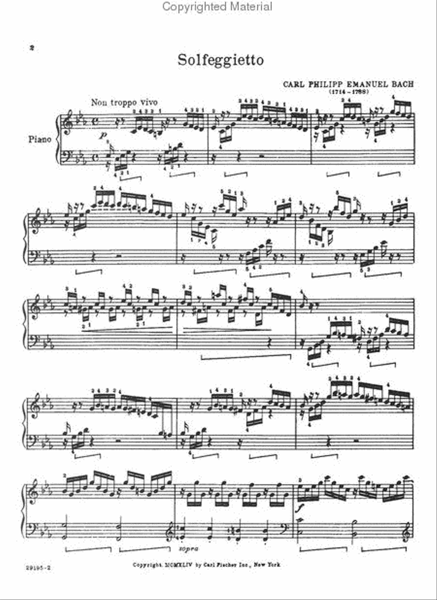 Solfeggietto Piano Solo scores gallery preview page 2