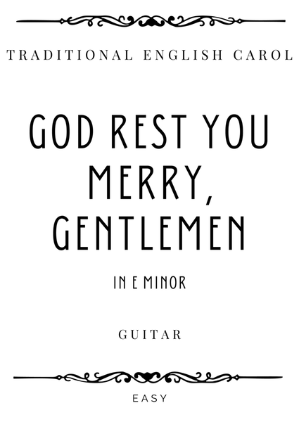 God Rest You Merry, Gentlemen in E minor - Easy image number null