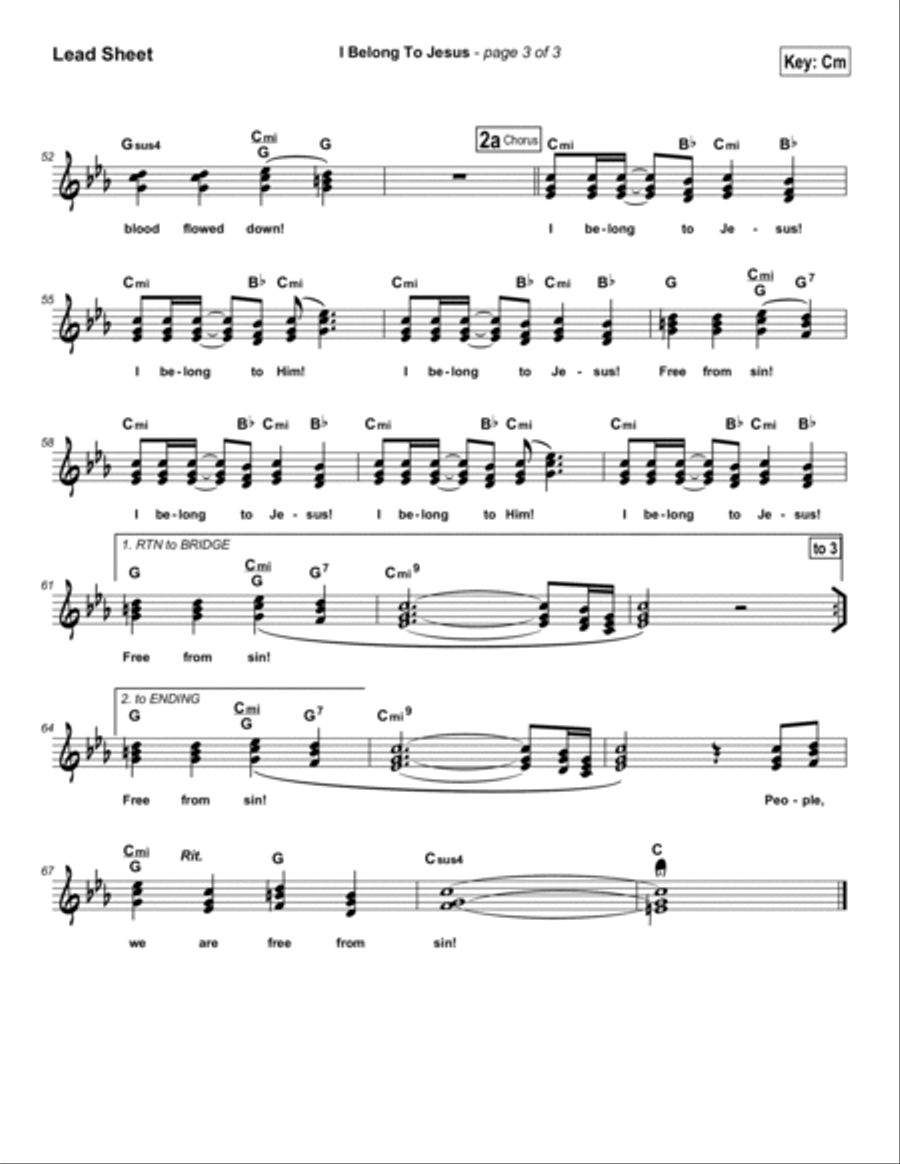 I Belong to Jesus Piano scores gallery preview page 3
