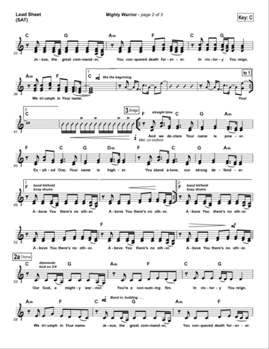 Mighty Warrior Piano scores gallery preview page 2