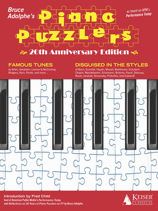 Book cover for Bruce Adolphe's Piano Puzzlers – 20th Anniversary Edition