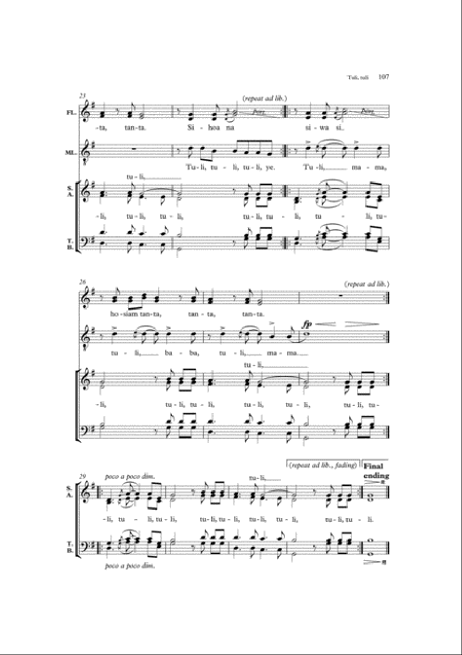 Songs of Africa 4-Part scores gallery preview page 4