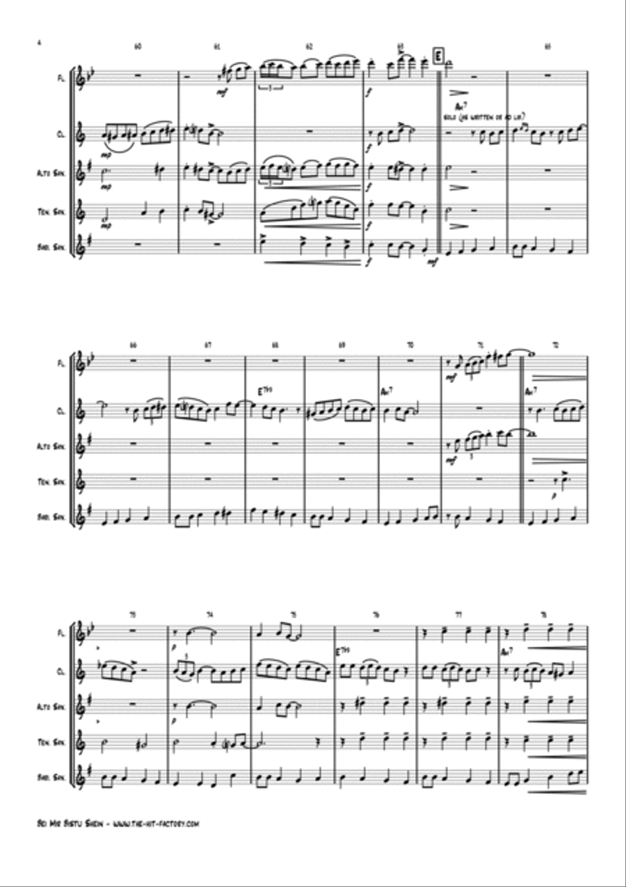 Bei Mir Bist Du Schon (means That You're Grand) Woodwind Quintet scores gallery preview page 4