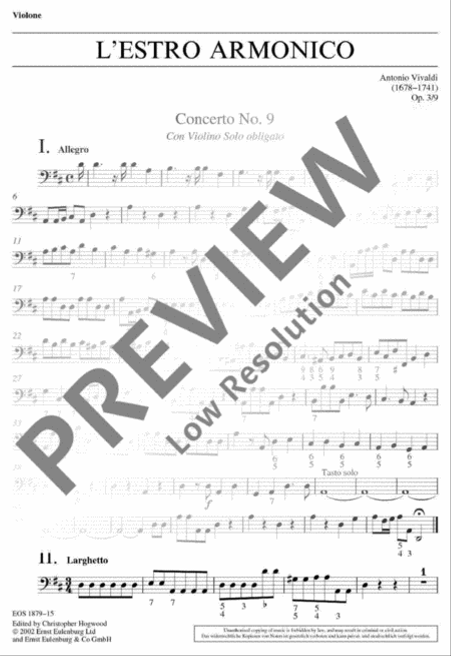 L'Estro Armonico L'Estro Armonico Double Bass scores gallery preview page 2