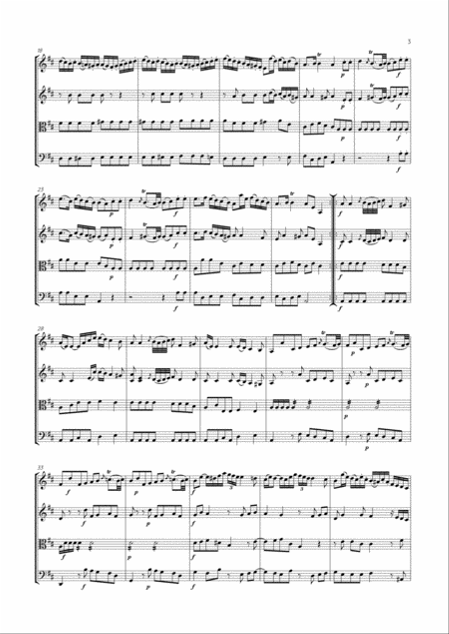 Abel - String Quartet in D major, Op.8 No.4 ; WK 64 String Quartet scores gallery preview page 3