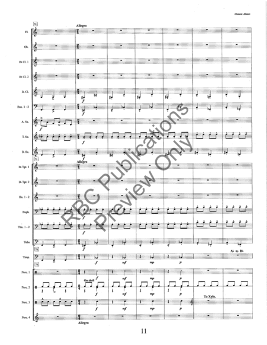 Aluxes (Score) Concert Band scores gallery preview page 14