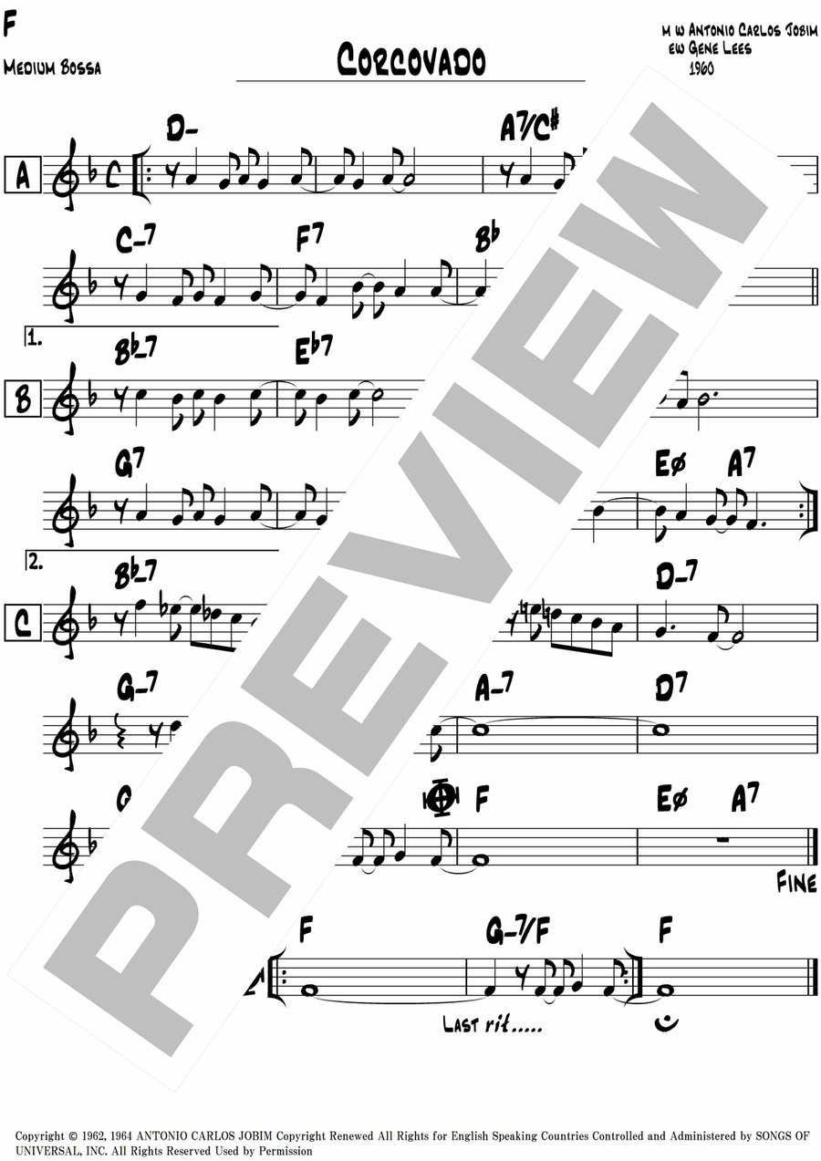 Quiet Nights Of Quiet Stars (Corcovado) Piano scores gallery preview page 5