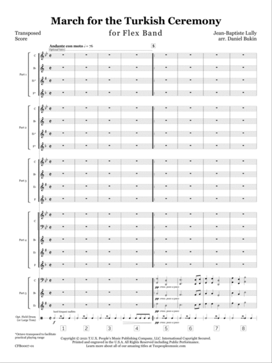 March for the Turkish Ceremony Concert Band scores gallery preview page 4