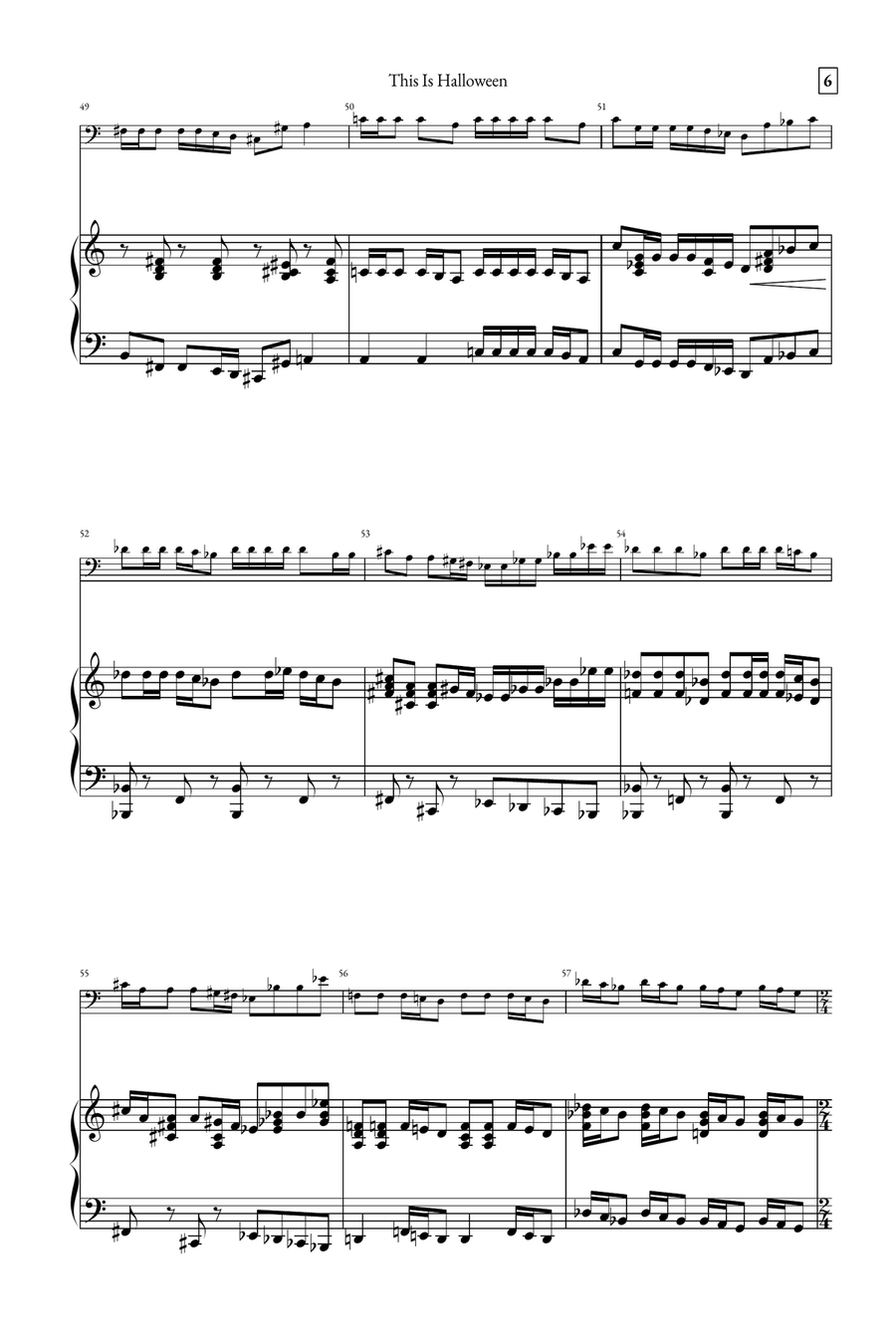 This Is Halloween Bassoon scores gallery preview page 6