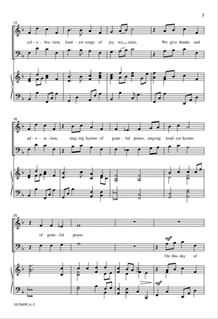 On This Day of Celebration 4-Part scores gallery preview page 2