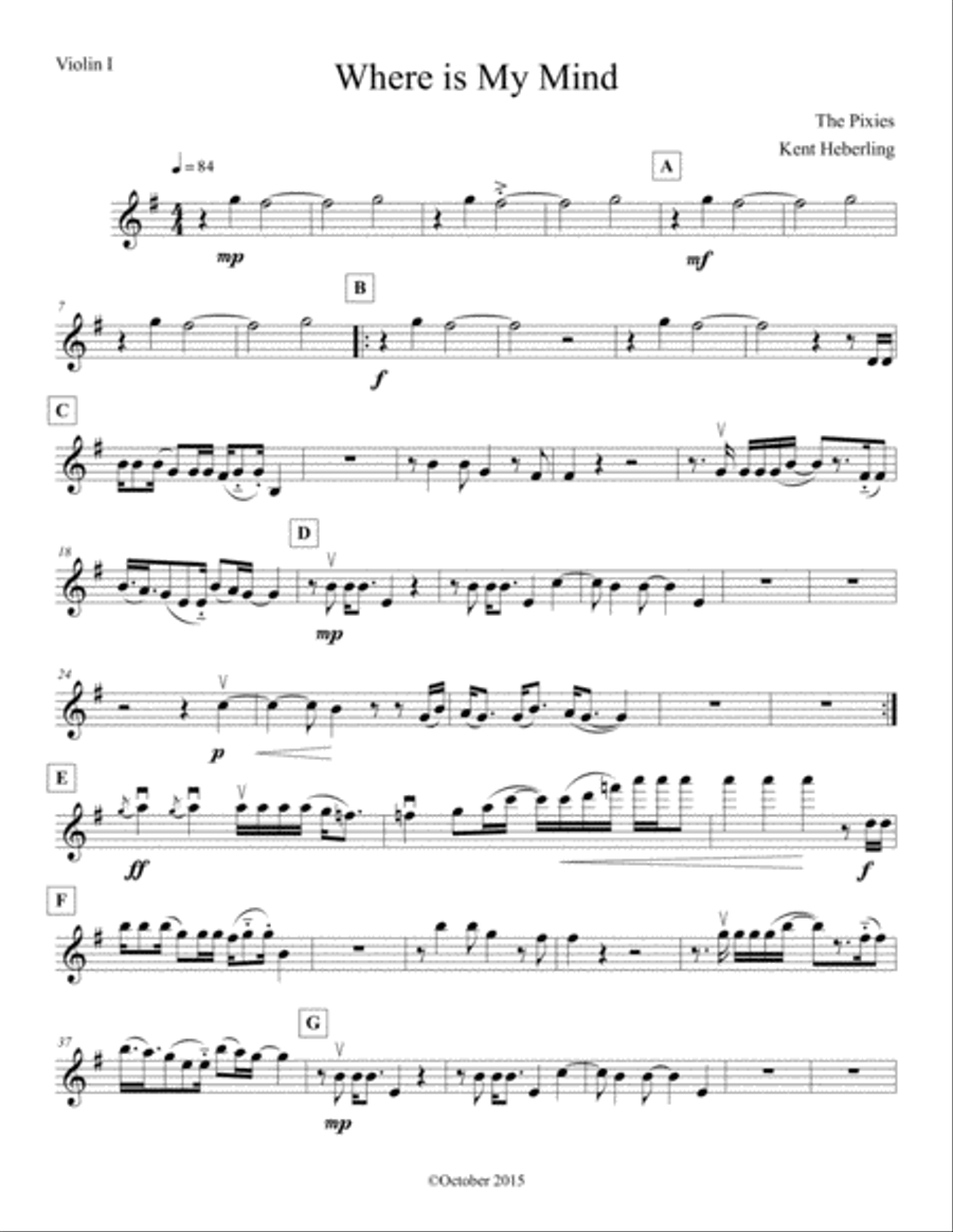 Where Is My Mind? Where Is My Mind? String Quartet scores gallery preview page 4