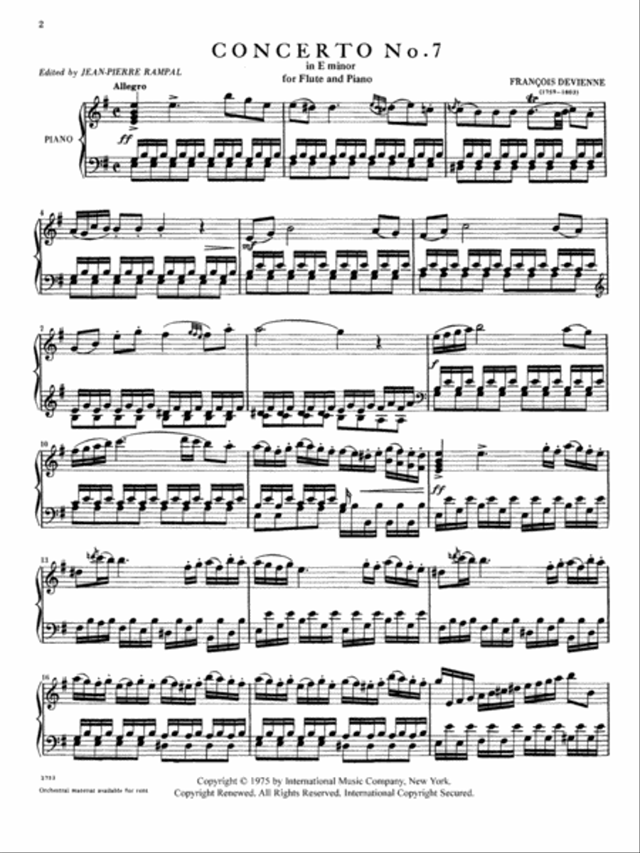 Concerto No. 7 In E Minor Flute Solo scores gallery preview page 2