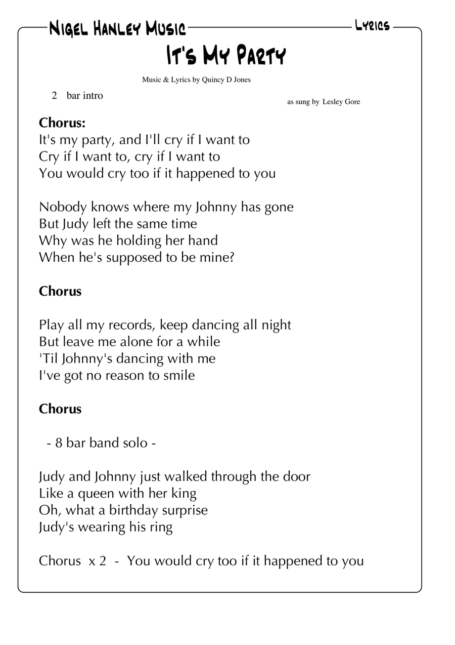 It's My Party Jazz Ensemble scores gallery preview page 4