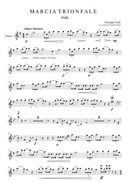 "Triumphal March" - Aida - C Flute Choir image number null