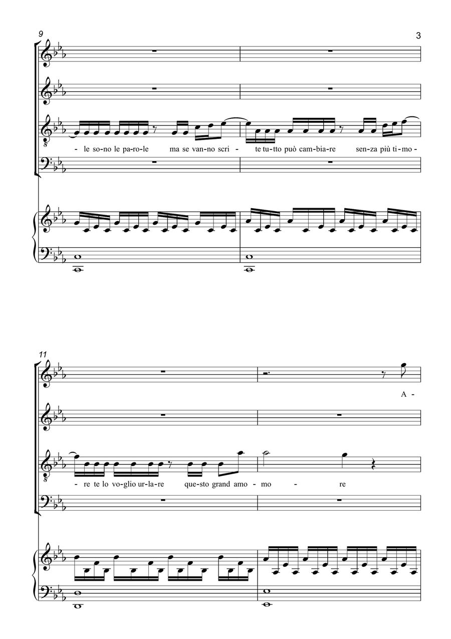 Grande Amore 4-Part scores gallery preview page 3