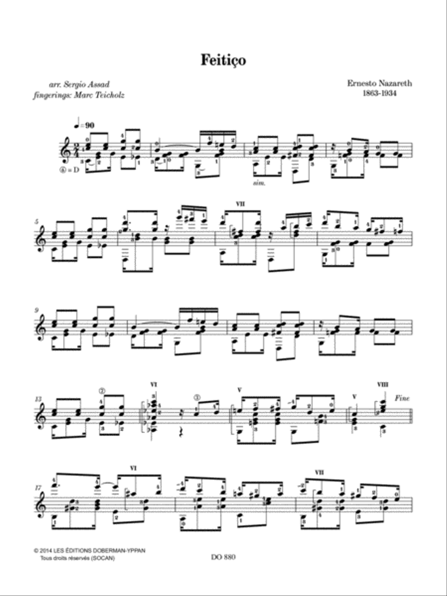 The Music of Ernesto Nazareth Classical Guitar scores gallery preview page 3
