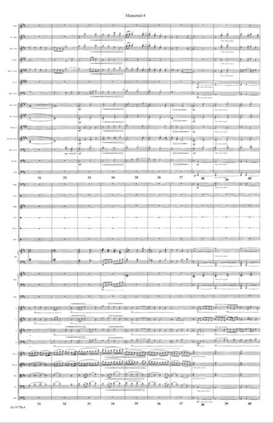 Memorial - Orchestral Full Score and Parts Full Orchestra scores gallery preview page 5