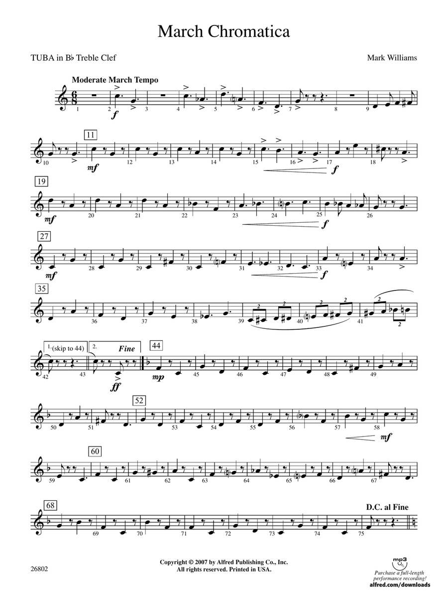 March Chromatica: (World Part) B-flat Tuba T.C.
