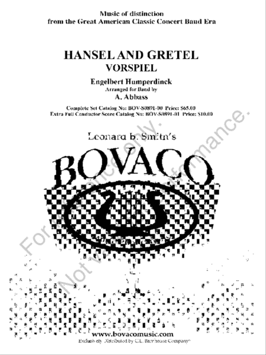 Hansel and Gretel Concert Band scores gallery preview page 2