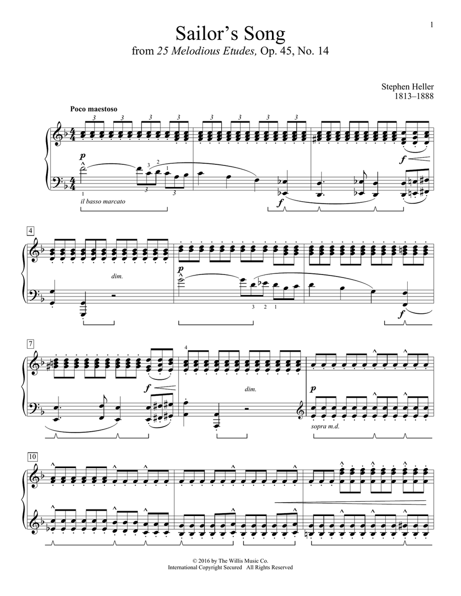 Sailor's Song Sailor's Song Piano Method scores gallery preview page 1